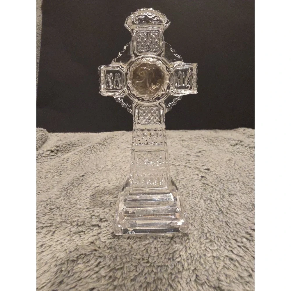 Galway Irish‎ Crystal Cross with Quartz Clock 5